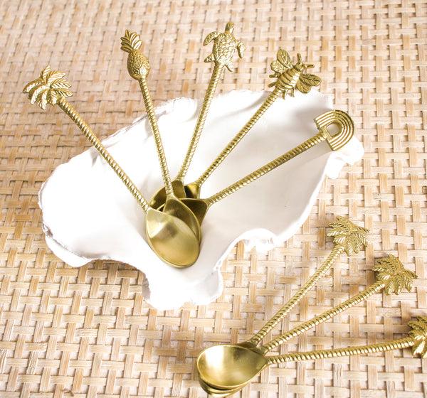Pineapple Brass Spoon