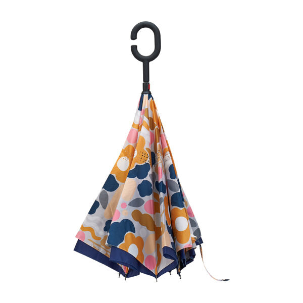 Floral Puzzle Reverse Umbrella