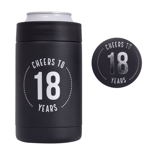 18th Birthday Insulated Drink Cooler & Badge Set