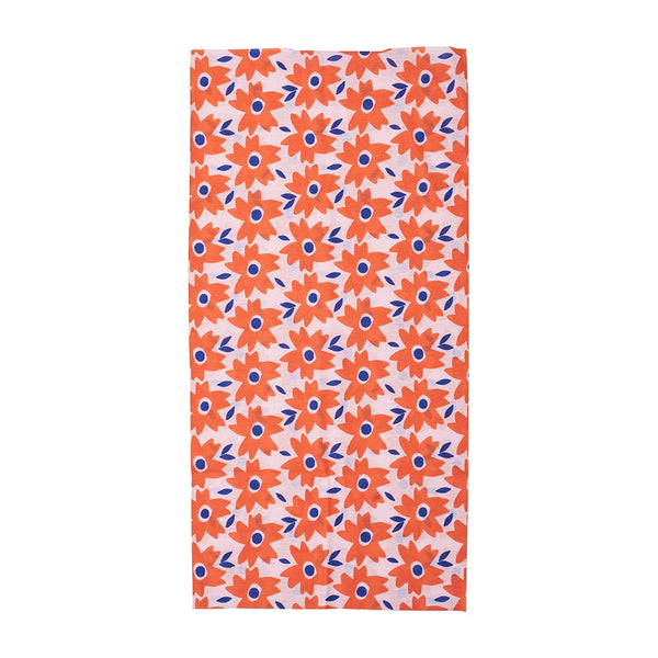 Orange Floral Hair Happy Wrap