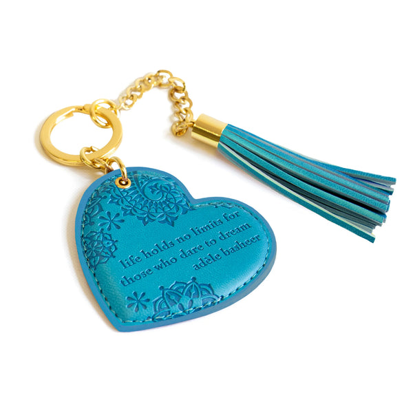 Amalfi Blue Heart Keyring