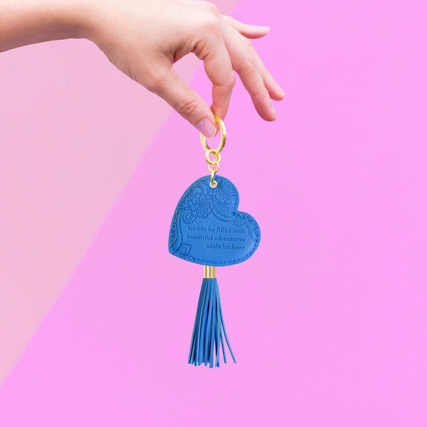 Amalfi Blue Heart Keyring