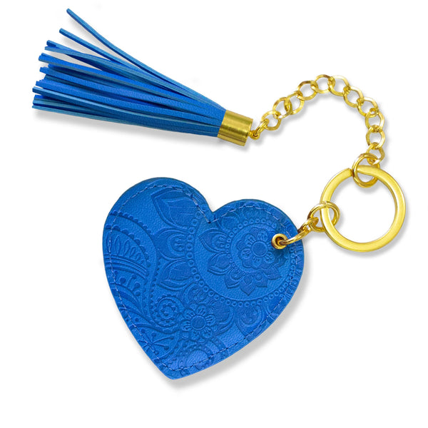 Amalfi Blue Heart Keyring