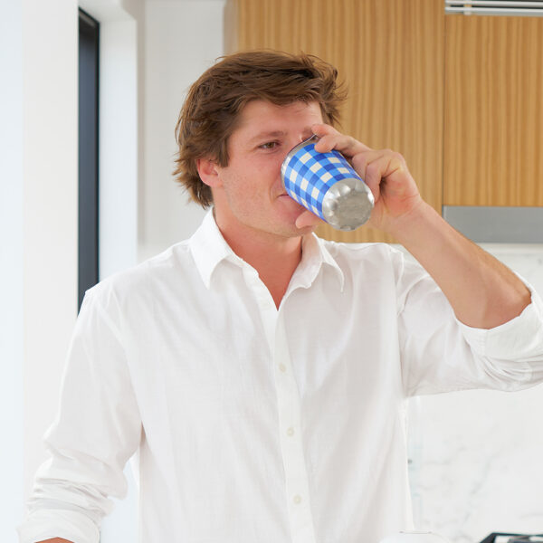 Stainless Steel Double Wall Coffee Mug | Cobalt