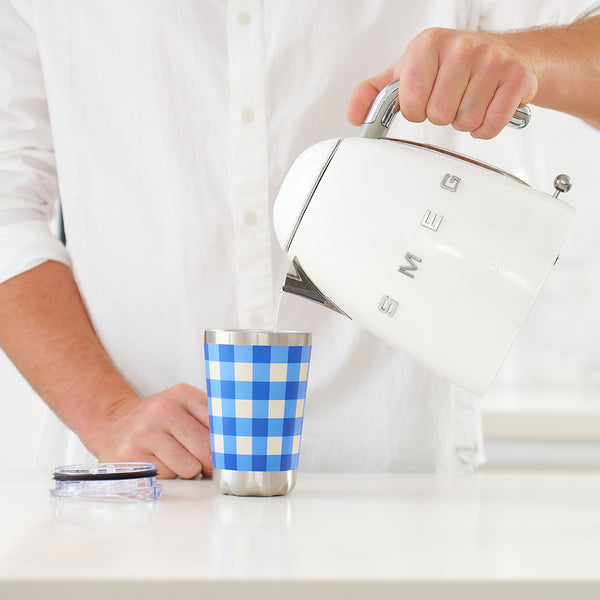 Stainless Steel Double Wall Coffee Mug | Cobalt