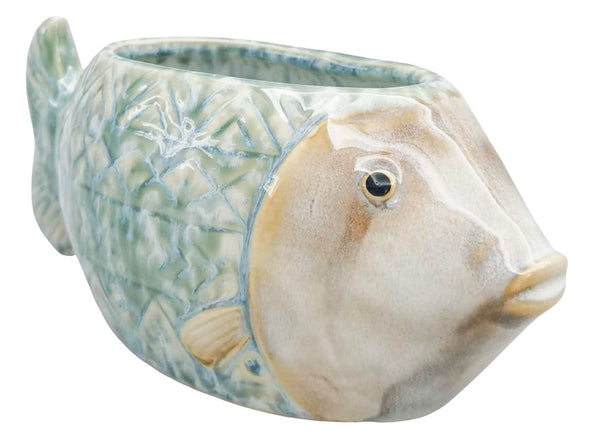 Blue Fish Pot
