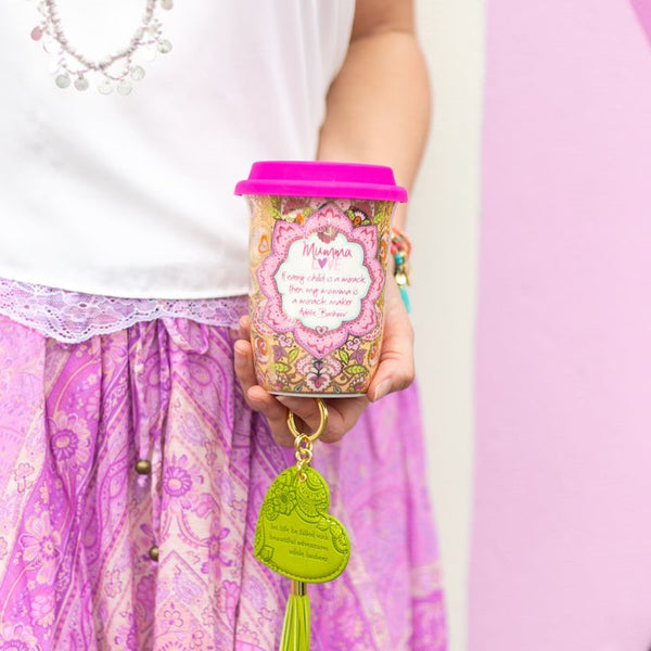 Cactus Heart Keyring