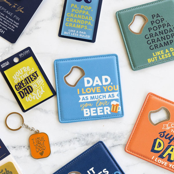 Love You Dad Bottle Opener Coaster