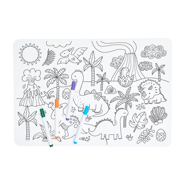 Dinosaurs Silicone Colouring Placemat