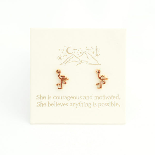 Flamingo Gold Inspiration Earrings