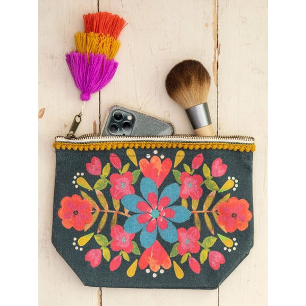 Floral Canvas Pouch