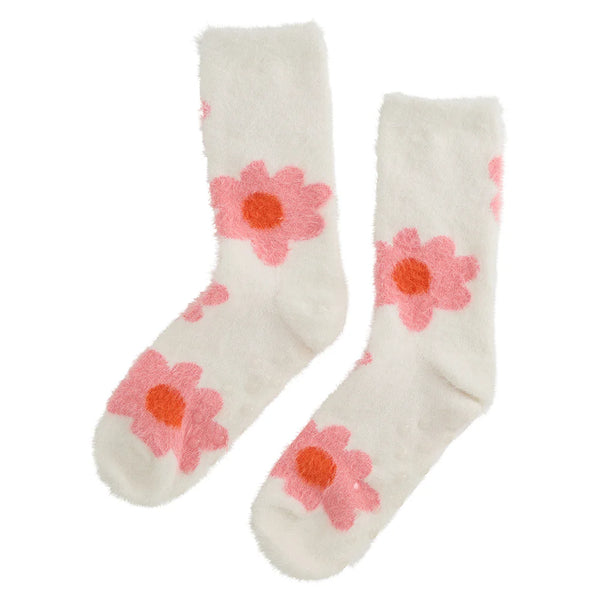 Fuzzy Flower Bed Socks