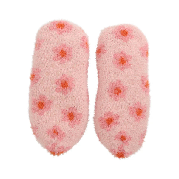 Fuzzy Flower Booties