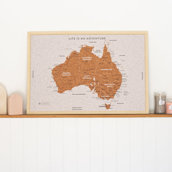 Australia Map Travel Board | Large