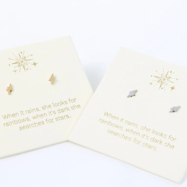 Lightning Bolt Silver Inspiration Earrings