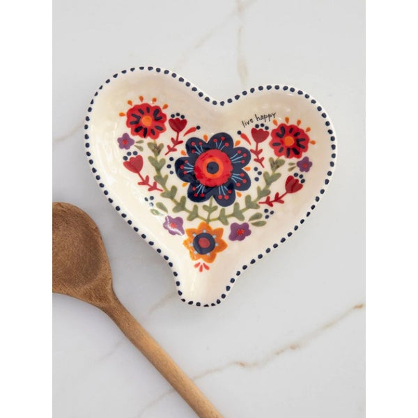 Live Happy Heart Spoon Rest