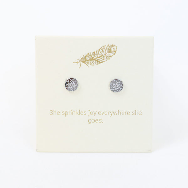Mandala Silver Inspiration Earrings