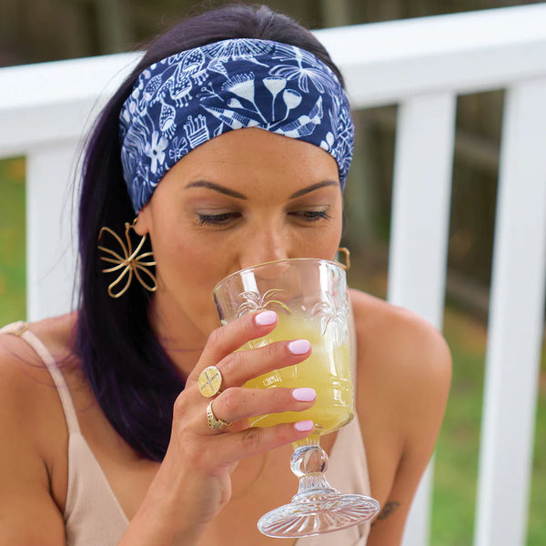 Navy Natives Hair Happy Wrap