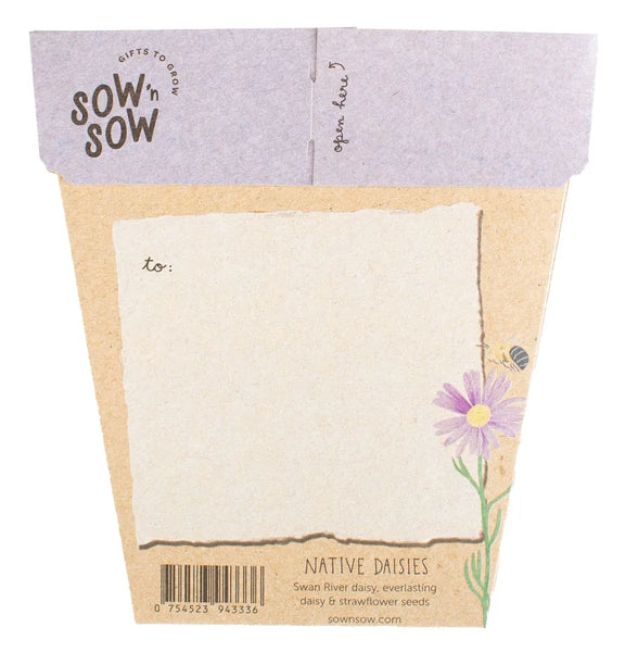 Native Daisy Gift of Seeds Card | Sow n Sow
