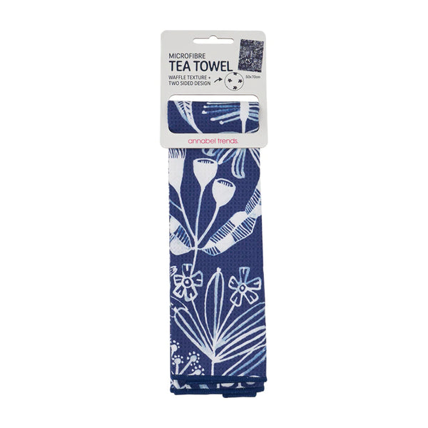 Navy Natives Microfibre Tea Towel