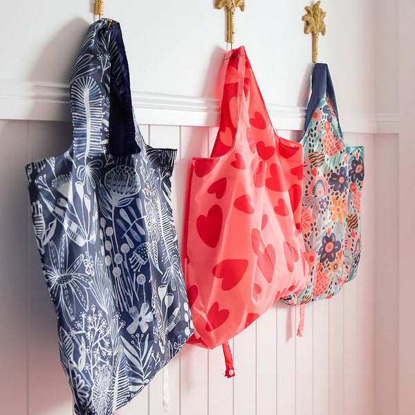 Navy Natives Shopping Tote