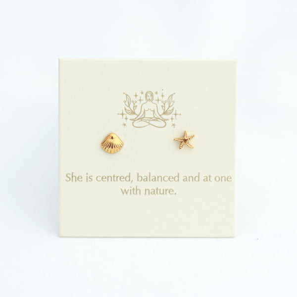 Ocean Life Gold Inspiration Earrings