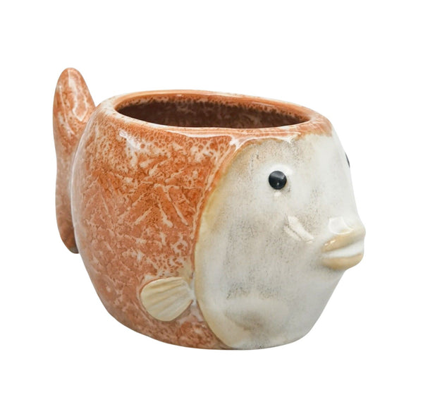Orange Fish Pot
