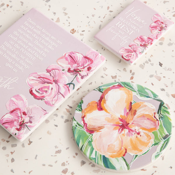 Orange Flower Talulah Coaster