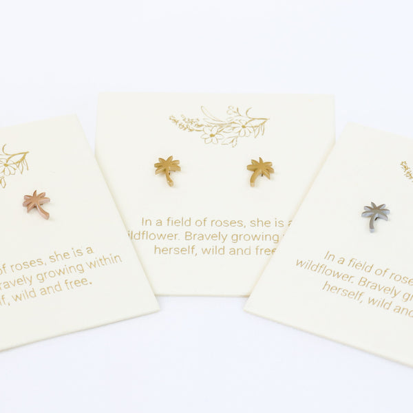 Palm Tree Gold Inspiration Earrings