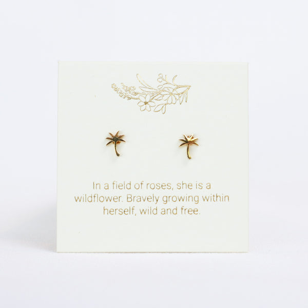 Palm Tree Gold Inspiration Earrings