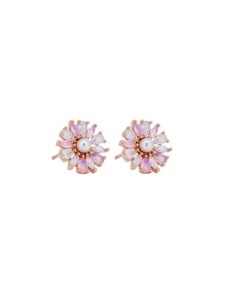 Pink Daisy Crystal Earrings | Tiger Tree