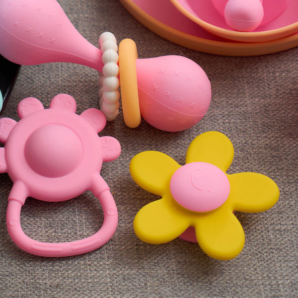 Silicone Hand Rattle | Pink