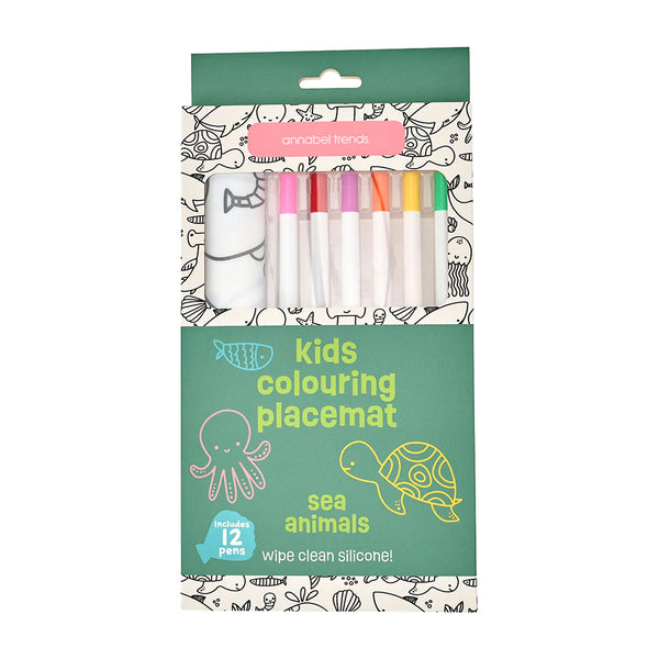 Sea Animals Silicone Colouring Placemat