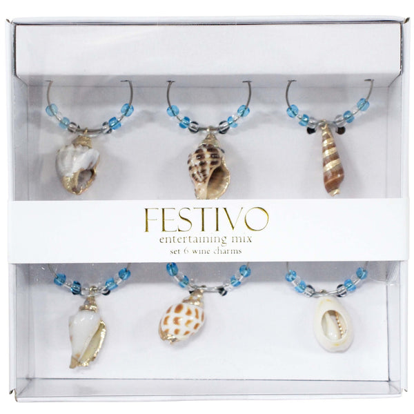 Shell Wine Charms
