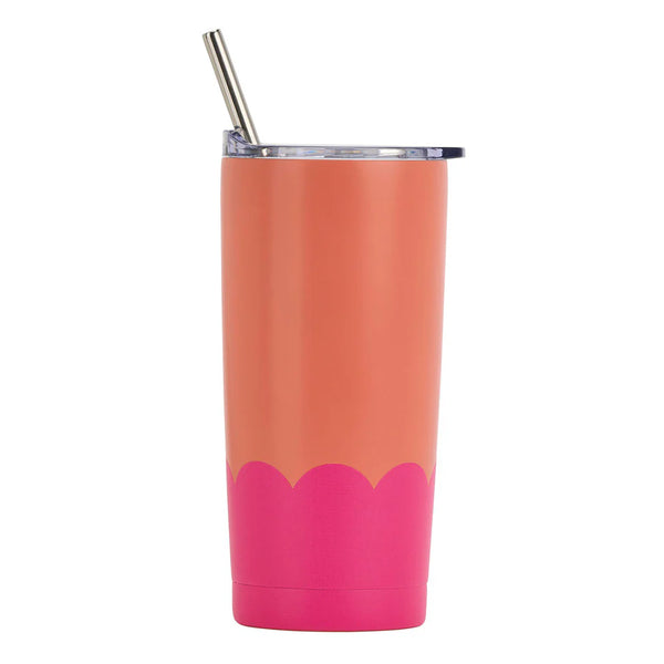 Wave Double Walled Stainless Steel Smoothie Cup | Pink