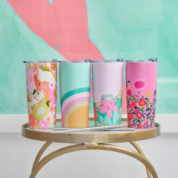 Double Walled Stainless Steel Smoothie Cup | Flower Patch