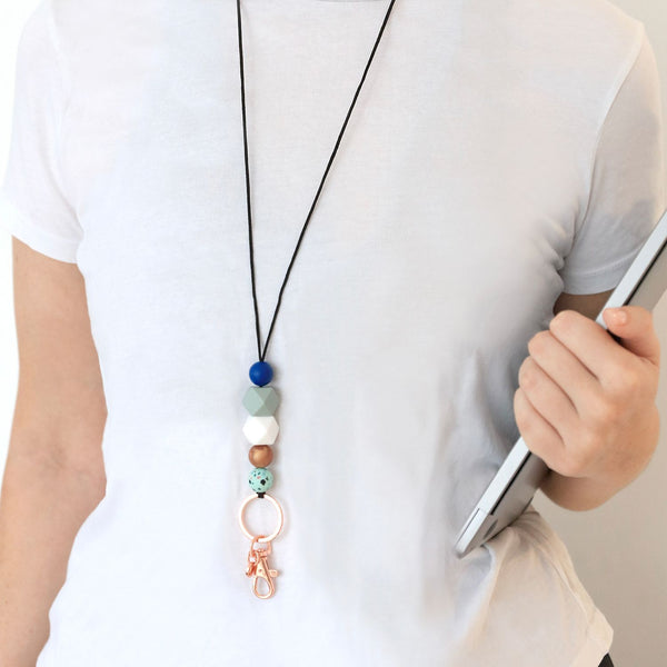 Spearmint Beaded Lanyard