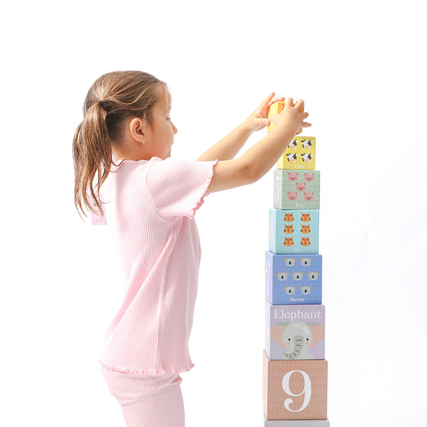 Kids Stacking Blocks