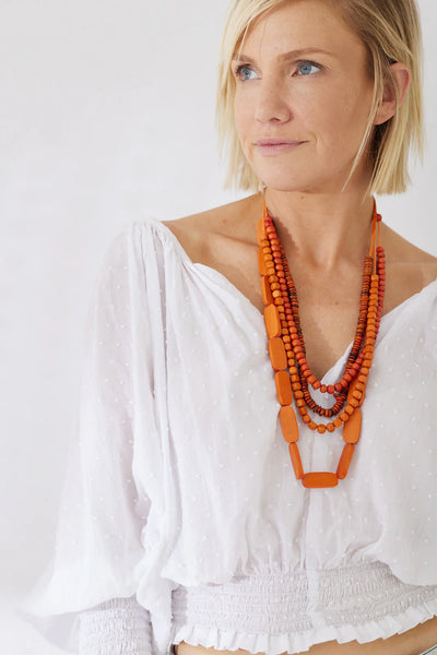 Tangerine Hanalei Necklace