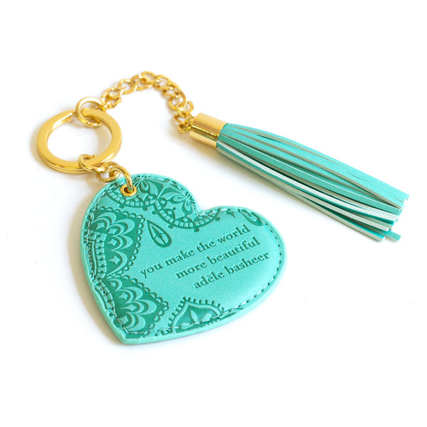 Turquoise Heart Keyring