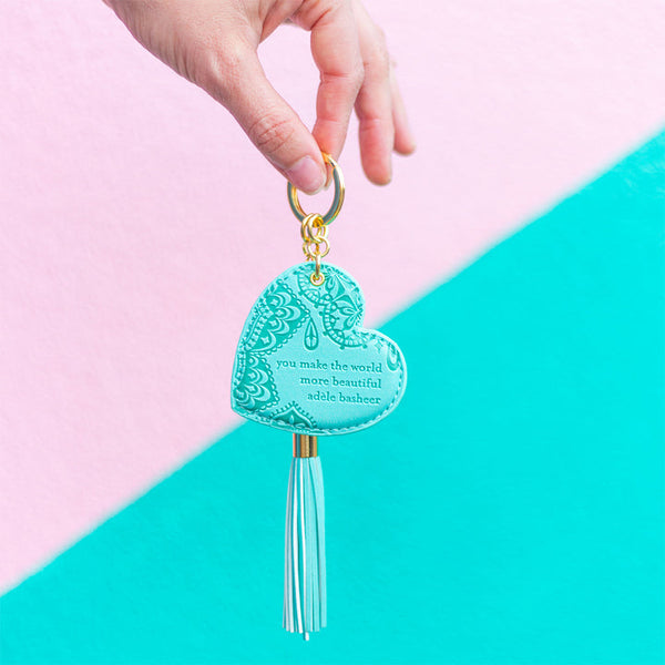 Turquoise Heart Keyring