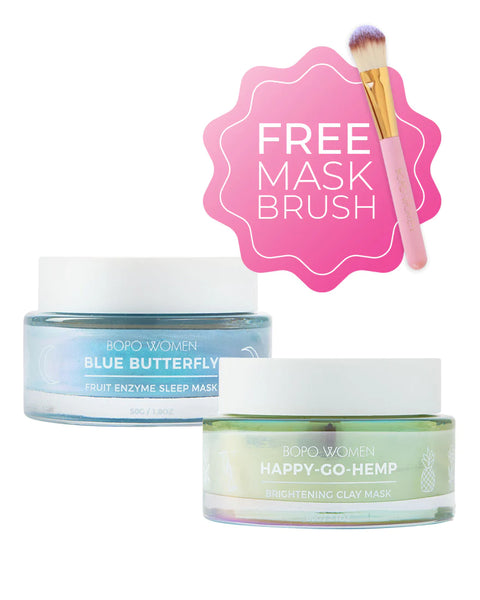 Blue Butterfly Enzyme Sleep Mask | Bopo Women