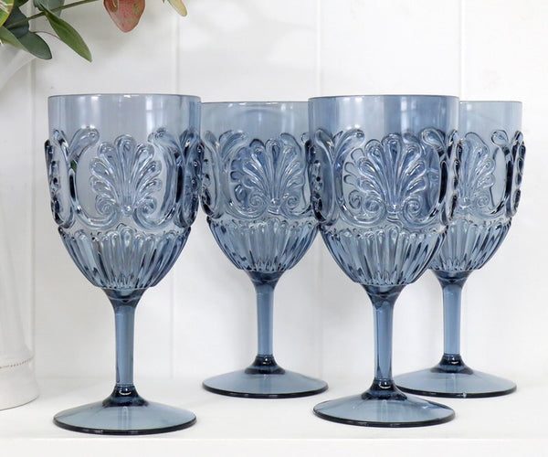Blue Flemington Acrylic Wine Glass