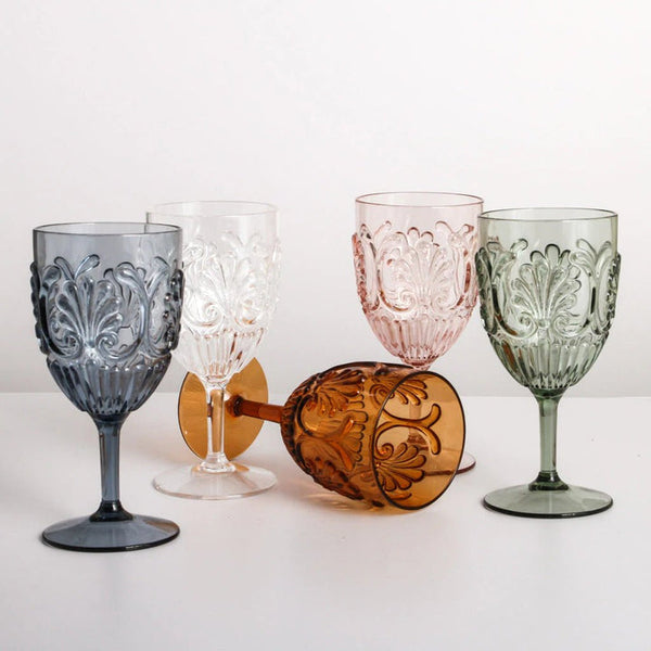Pink Flemington Acrylic Wine Glass