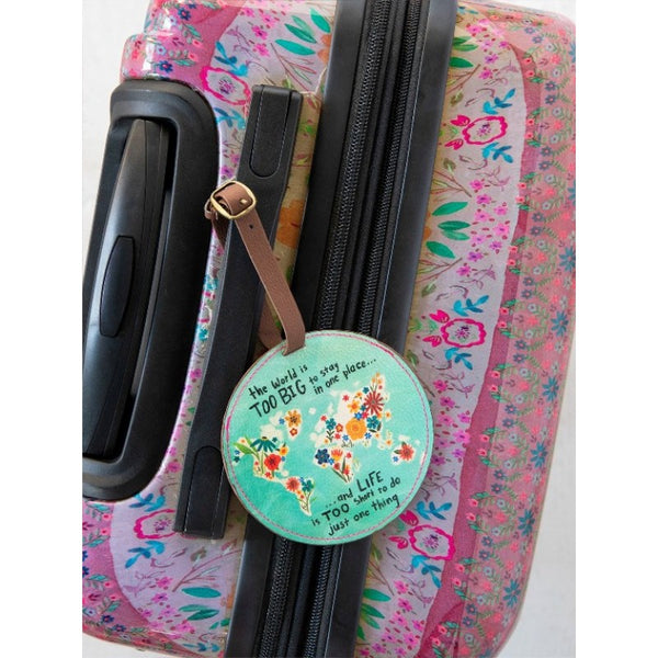 World Travel Happy Luggage Tag