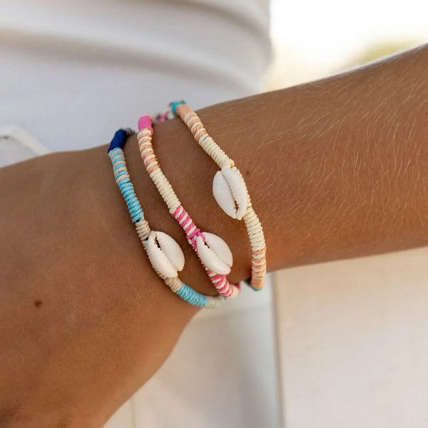 Beachcomber Woven Shell Bracelet