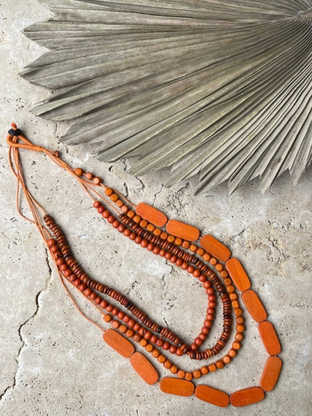 Tangerine Hanalei Necklace