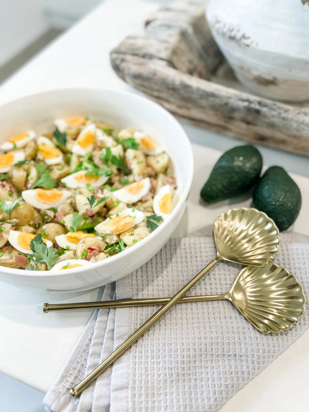 Clam Stainless Steel Salad Servers