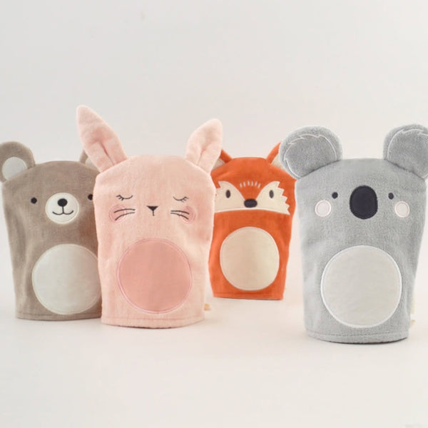 Kids Washcloth Mitt | Bear