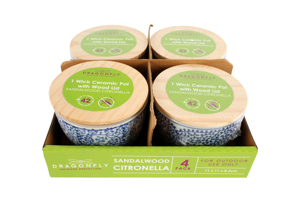 Ceramic Sandalwood Citronella Candle